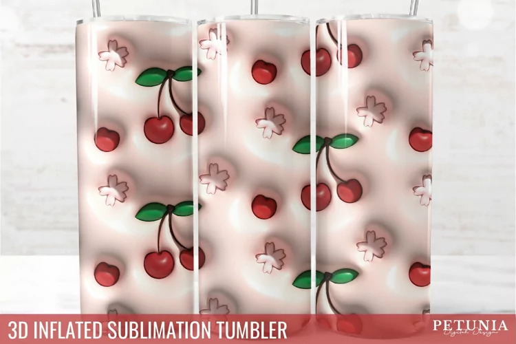 3D Inflated Tumbler wrap | 3D Sublimation Tumbler Wrap