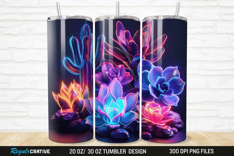 3D Succulent Plants 20/30oz Skinny Tumbler