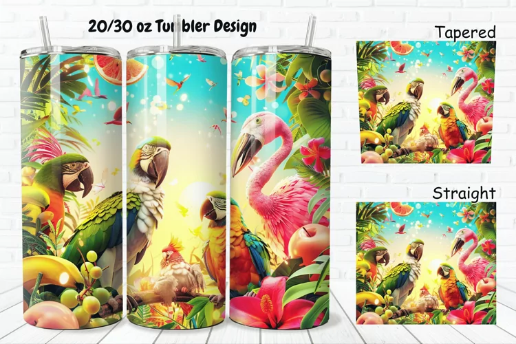 3D Summer Animals 20/30oz Skinny Tumbler