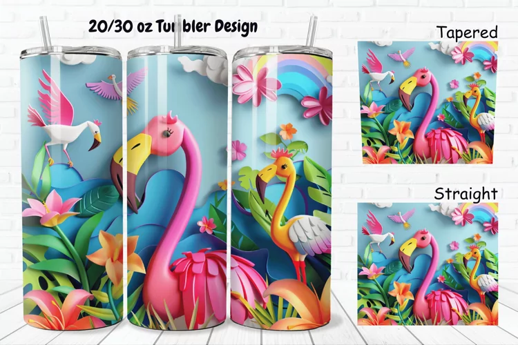 3D Summer Animals 20/30oz Skinny Tumbler