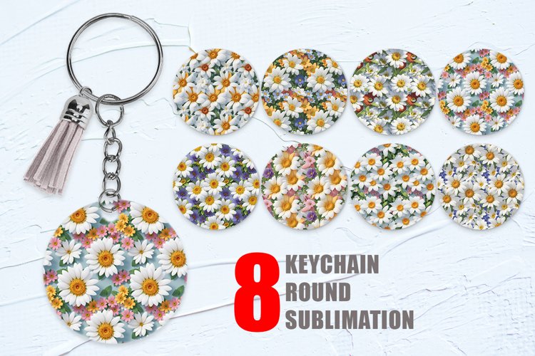 3D Summer Flowers Keychain | Keyring