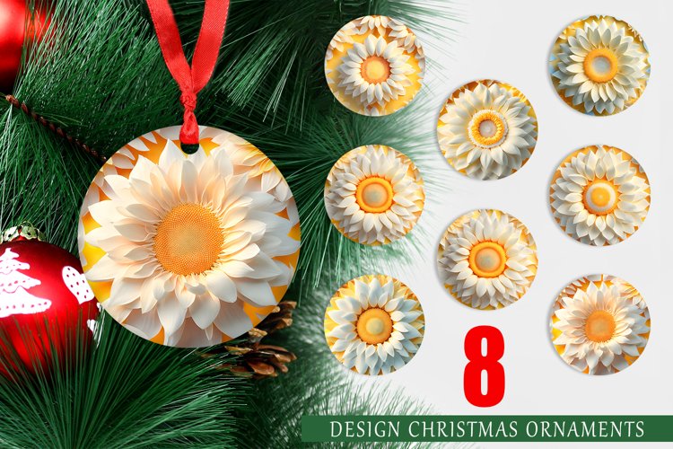 3D Sunflower Christmas Ornaments
