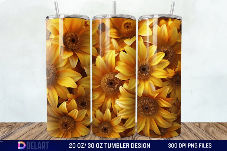 Sunflower Tumbler Wrap Image 8