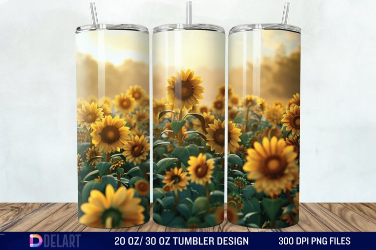 Sunflower Tumbler Wrap Image 3