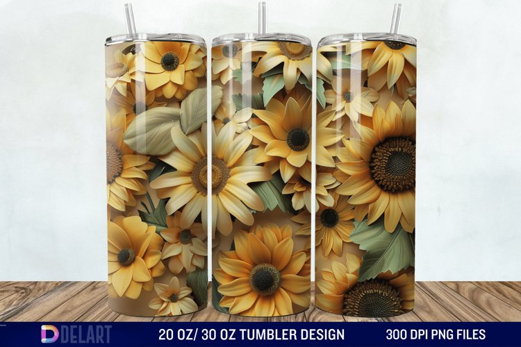 Sunflower Tumbler Wrap Image 9