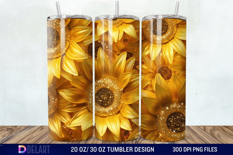 Sunflower Tumbler Wrap Image 11
