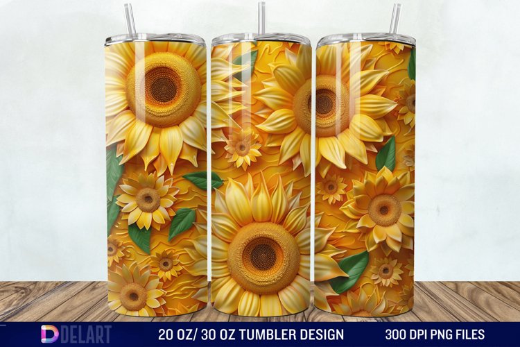 Sunflower Tumbler Wrap Image 12