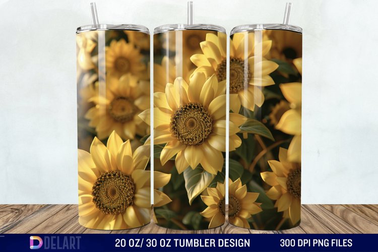 Sunflower Tumbler Wrap Image 16