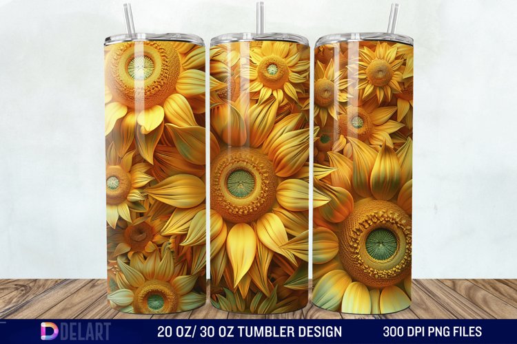 Sunflower Tumbler Wrap Image 4