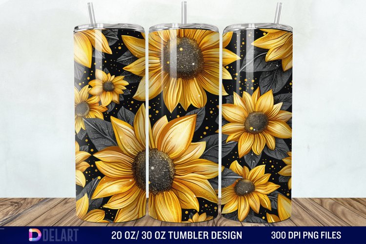 Sunflower Tumbler Wrap Image 6