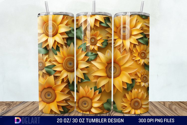 Sunflower Tumbler Wrap Image 3
