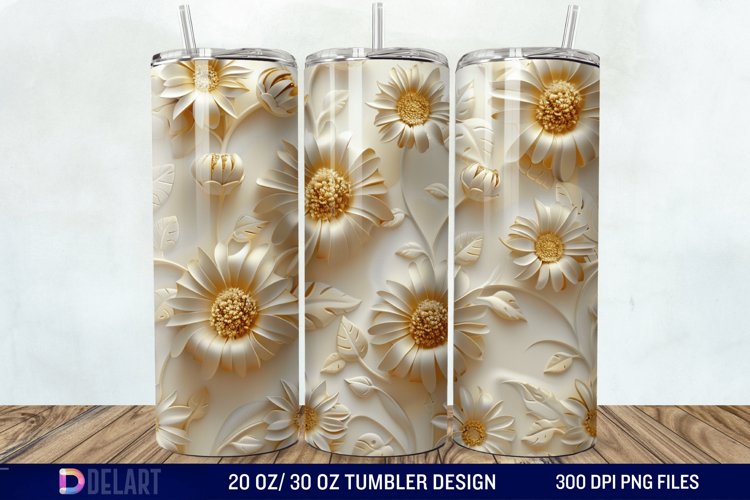 3D Sunflowers Tumbler Wrap example image 1