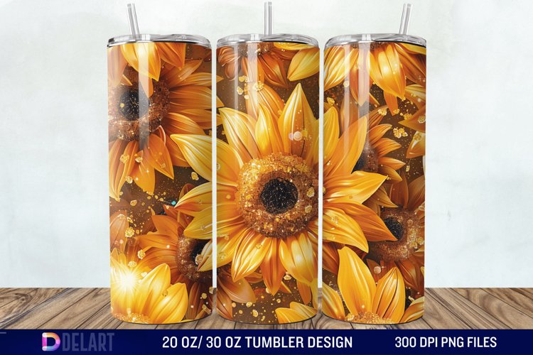 Sunflower Tumbler Wrap Image 9