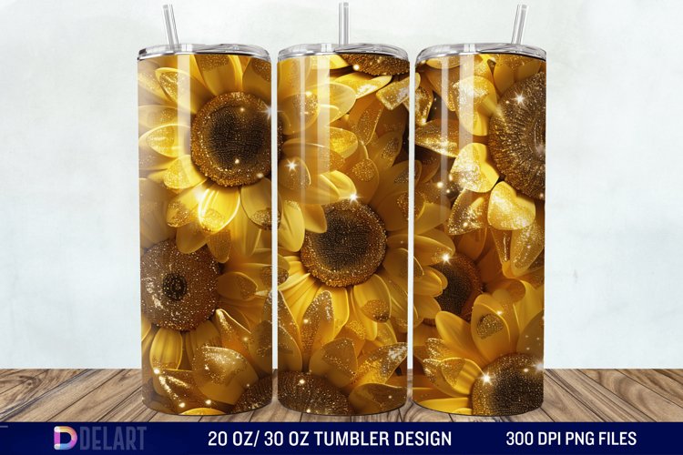 Sunflower Tumbler Wrap Image 5