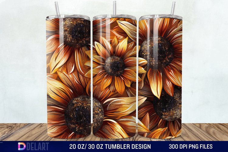 Sunflower Tumbler Wrap Image 16