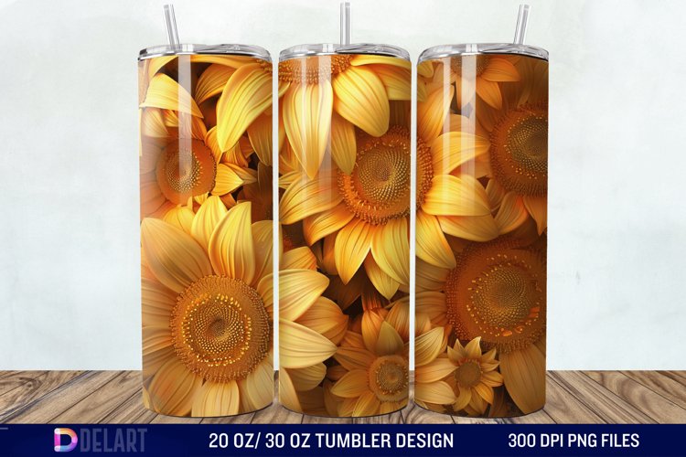 Sunflower Tumbler Wrap Image 5