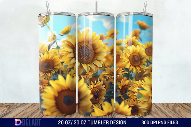Sunflower Tumbler Wrap Image 11