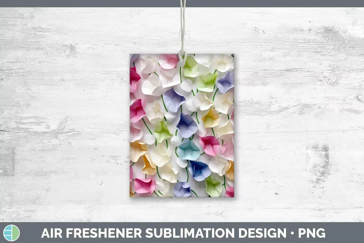 3D Sweet Pea Air Freshener | Sublimation Car Freshener Desig