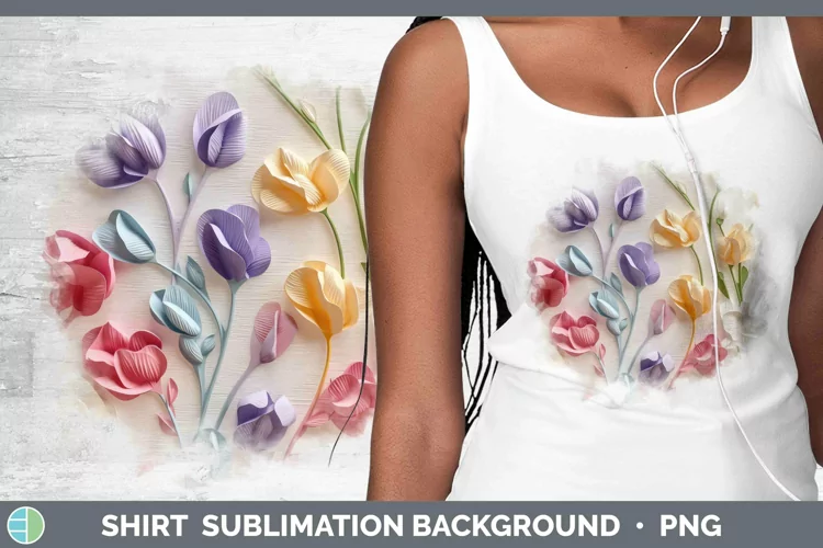3D Sweet Pea Shirt Sublimation Sublimation Background Design