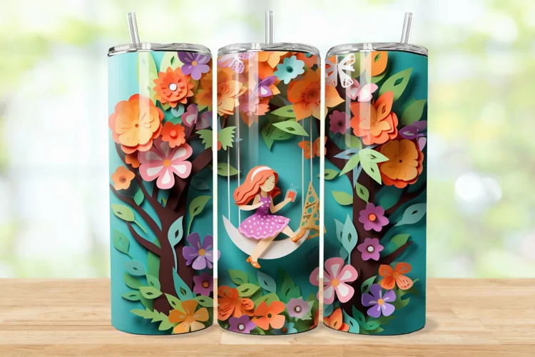 3D Swing Under Tree 20oz/30oz Skinny Tumbler