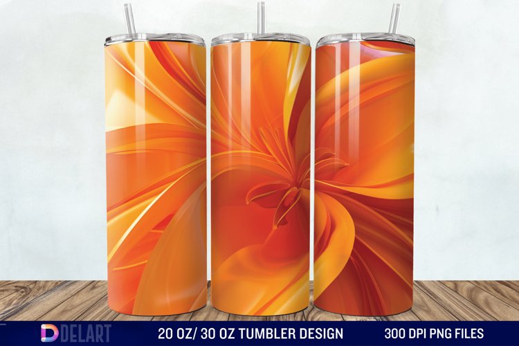 3d Floral stained glass Tumbler Wrap example image 1