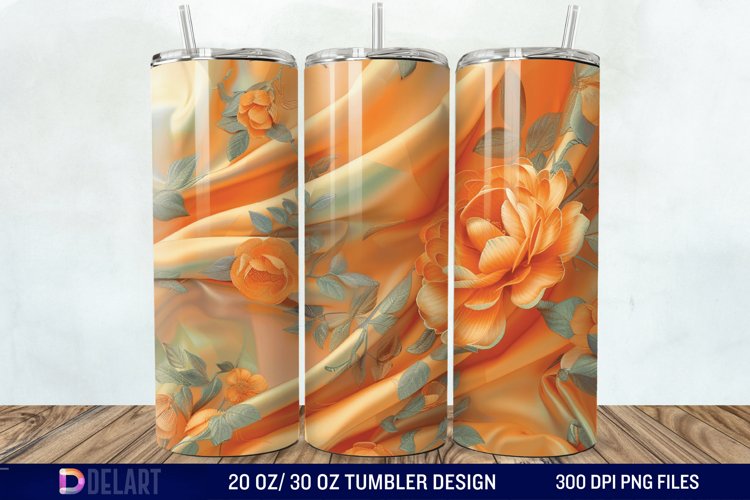 3d Floral stained glass Tumbler Wrap example image 1