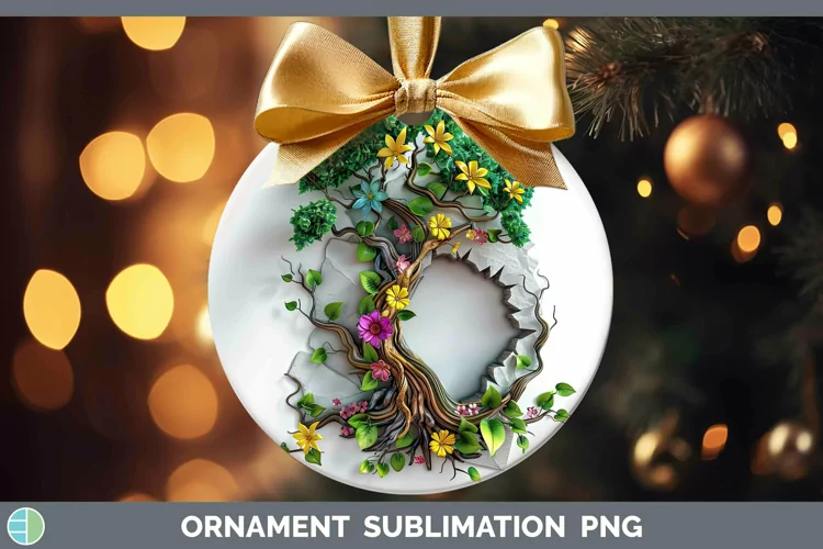 3D Tree of Life Ornament Sublimation Bauble Designs