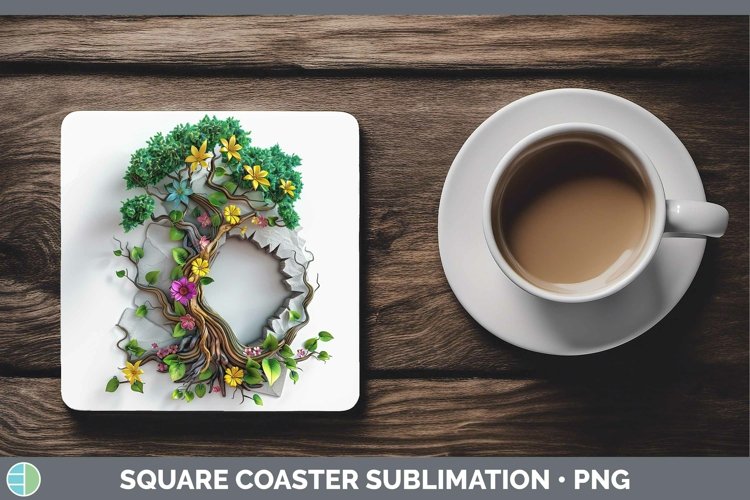 Gorgeous3D Square Coaster design.