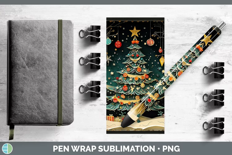 3D Tree Pen Wrap Sublimation Pen Designs