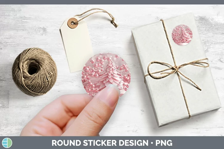 3D Tree Stickers | Round Labels Designs