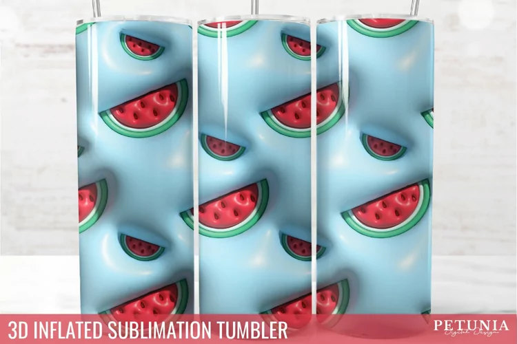 3D Inflated Tumbler wrap | 3D Sublimation Tumbler Wrap
