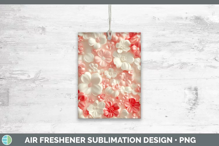 3D Valentine Flowers Air Freshener Sublimation Car Freshener