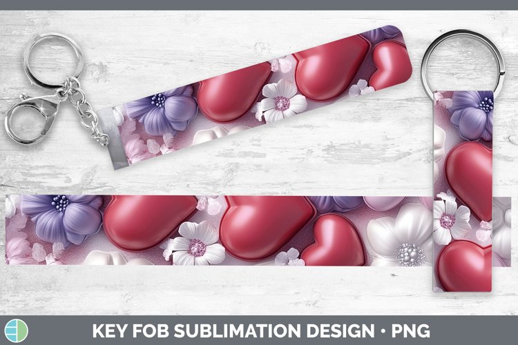 Gorgeous3D Valentine Key Fob design.