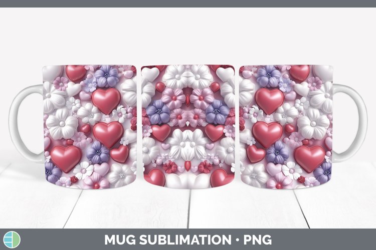 Gorgeous3D Valentine Mug Wrap design.