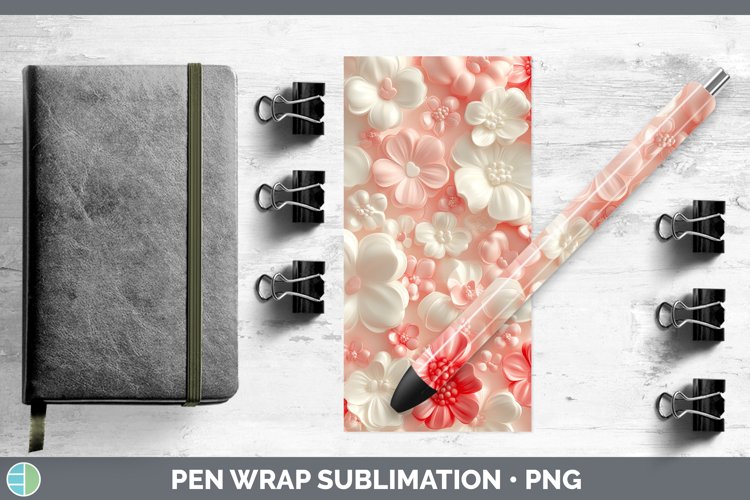Gorgeous3D Valentine Pen Wrap design.