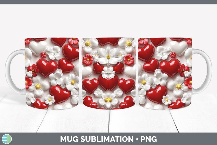 Gorgeous3D Valentine Mug Wrap design.