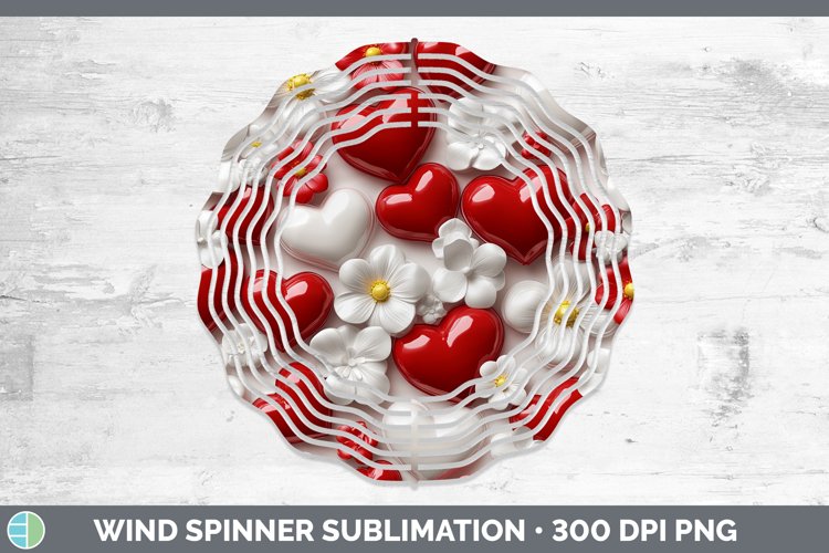 Gorgeous3D Valentine Wind Spinner design.