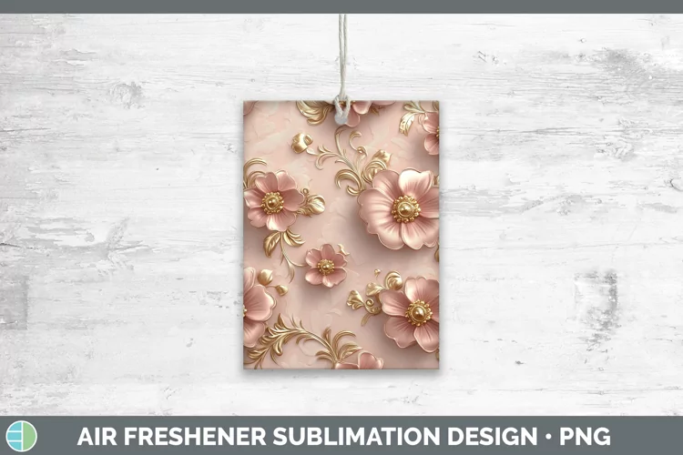 3D Valentine Rose Gold Air Freshener Sublimation Car Freshen