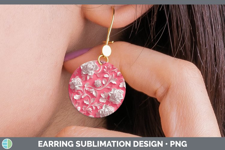 Gorgeous3D Valentine Round Earrings design.