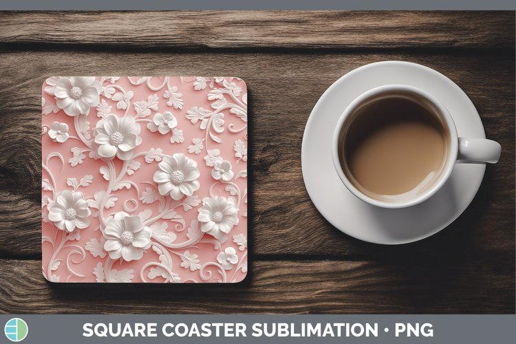 Gorgeous3D Valentine Square Coaster design.