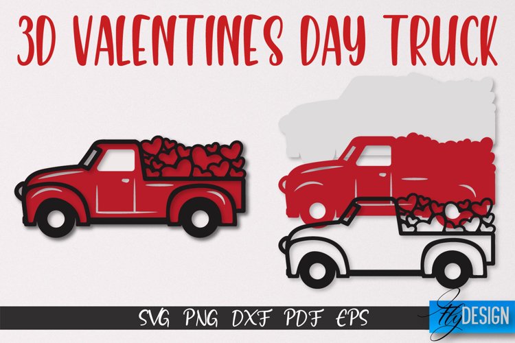 Truck With Hearts Svg Image 11