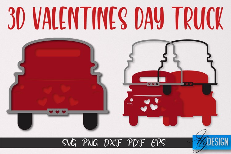 Truck With Hearts Svg Image 10