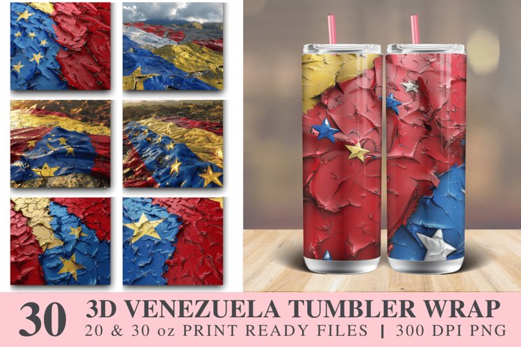 3D Venezuela Tumbler wrap Bundle