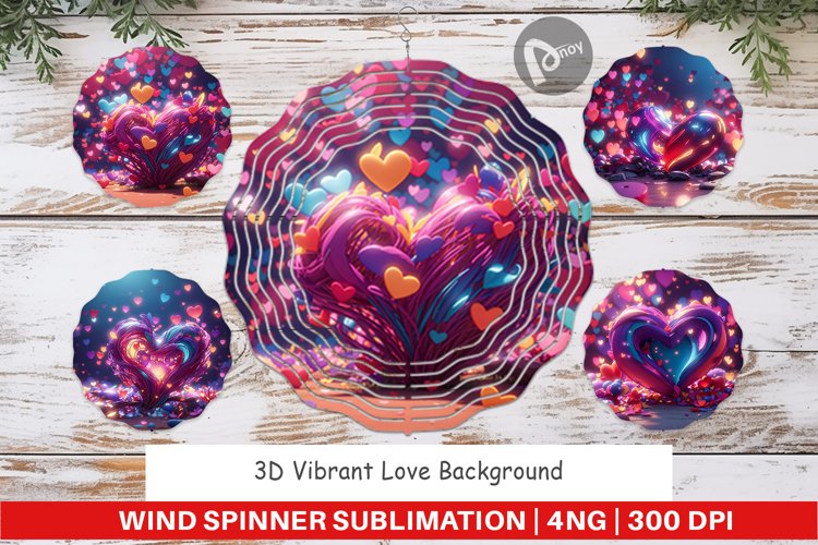 Wind Spinner 3D Vibrant Love example image 1