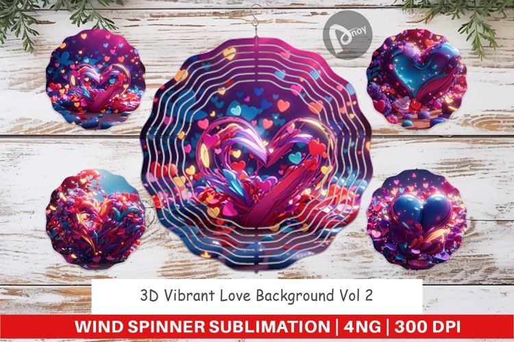 Wind Spinner 3D Vibrant Love example image 1