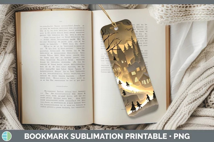 3D Village Bookmark Sublimation Printable Designs