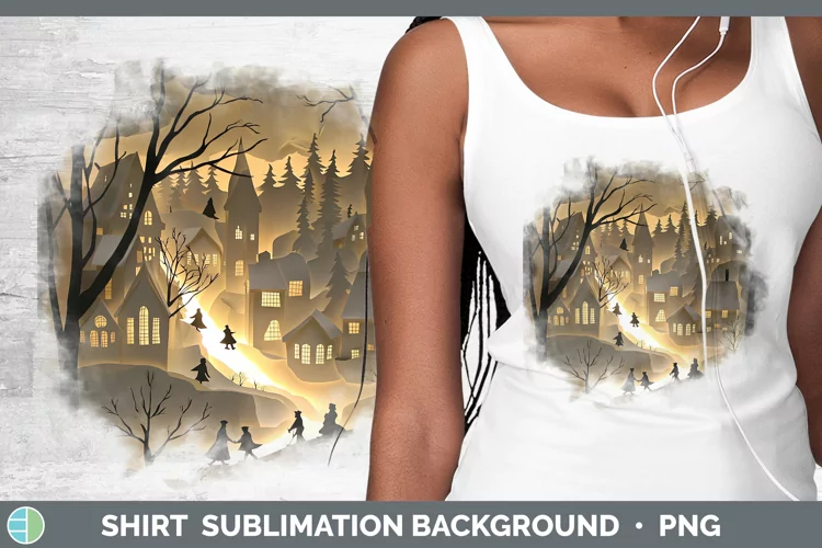 3D Village Shirt Sublimation Sublimation Background Designs