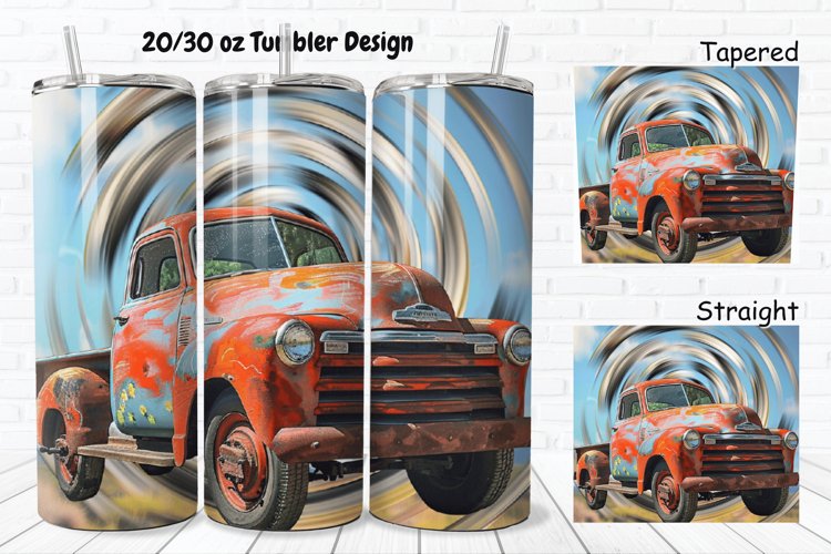 3D Vintage Truck 20/30oz Skinny Tumbler