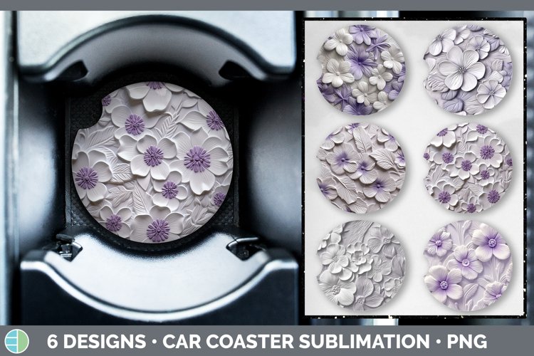Bundle of six 3D Car Coaster designs.