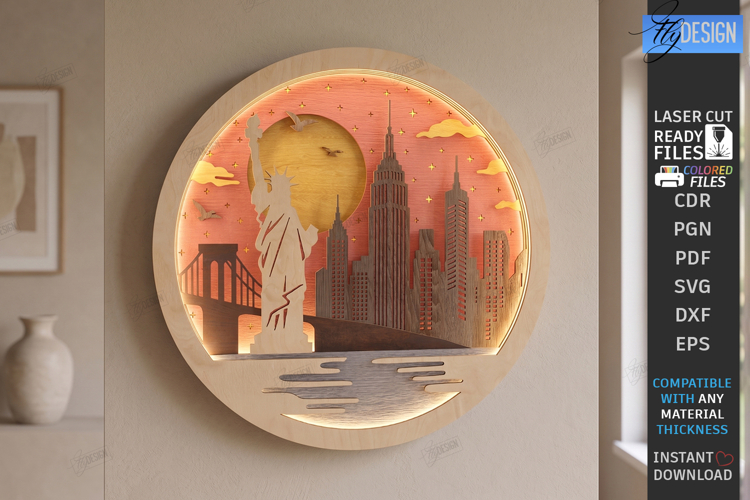 3D Wall Decor Laser Cut | Layered Wall Art | Home Decor |CNC